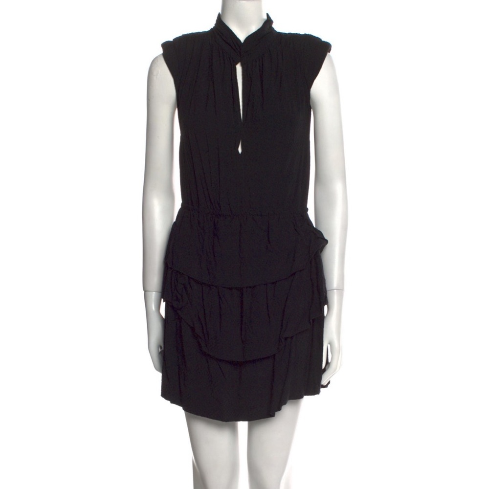 IRO Black Sleeveless Mini Dress (Made in Paris, France)